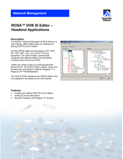 ROSA DVB SI Editor - Headend Applications - 7002684(英文)