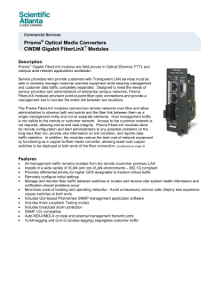 Prisma Optical Media Converters CWDM Gigabit FiberLinX Modules(英文)