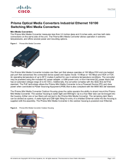 Media Converters Industrial Ethernet 10/100 Switching Converters (英文)