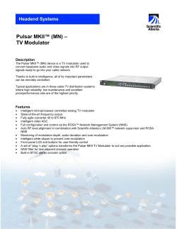 Pulsar MKII MN 电视调制器 (英文)