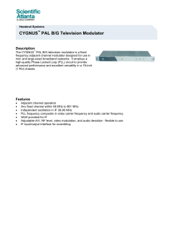 CYGNUS PAL B/G电视调制器 (英文)