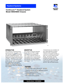 Continuum 9800/9806 前端系统机框 (英文)