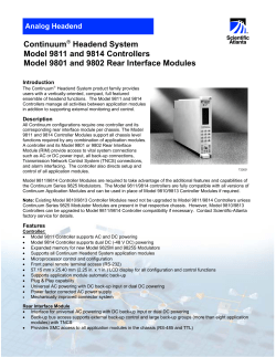 Continuum 9811前端系统 (英文)