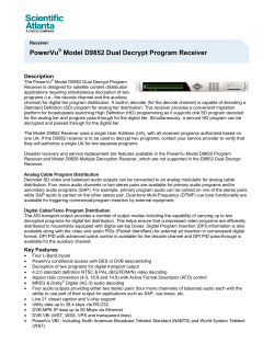 PowerVu D9852 双解扰节目接收机 (英文)