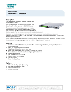 D9022 MPEG-2 编码器 (英文)