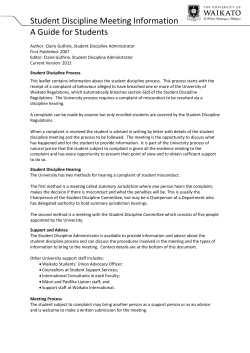 Student Discipline Hearing Information