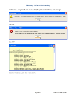 BI 10 Troubleshooting Tips
