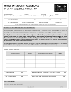 In-Depth Sequence Application