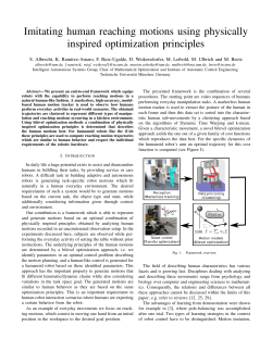 Imitating human reaching motions using physically inspired optimization principles