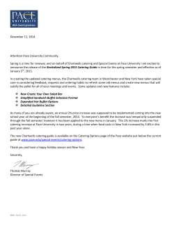 Catering Guide Announcement