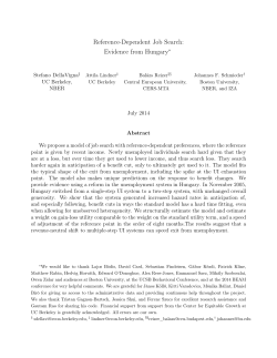 Reference-Dependent Job Search: Evidence from Hungary