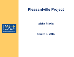 Pleasantville Project Update
