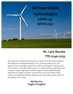 GERM 295 Green Technology in Germany