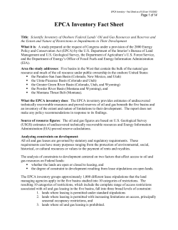 EPCA Inventory Fact Sheet