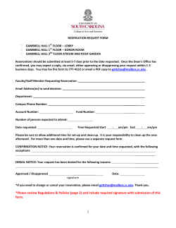 College Room Reservation Request