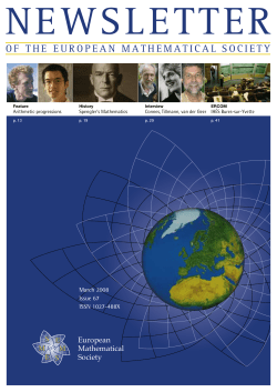 Newsletter of the European Mathematical Society