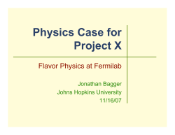 talk by Jon Bagger