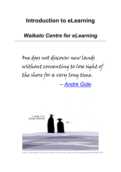 eLearning -- an Introduction