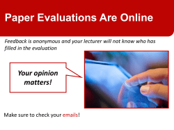 Course Evaluations are Online Powerpoint