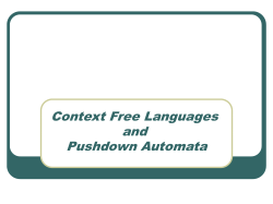 Context Free Languages and Pushdown Automata.ppt