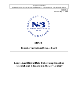 Long-lived Digital Data Collections: Enabling Research and Education in the 21st Century