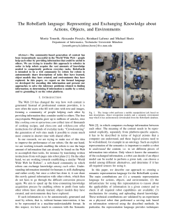 The RoboEarth language: Representing and Exchanging Knowledge about Actions, Objects, and Environments
