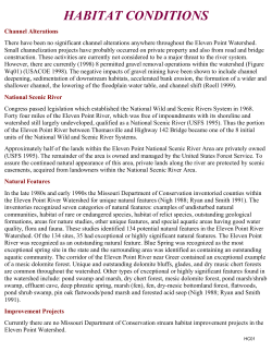 Eleven Point Habitat Conditions