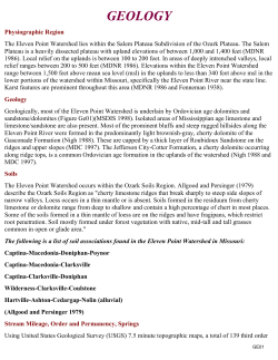 Eleven Point Geology and Geomorphology