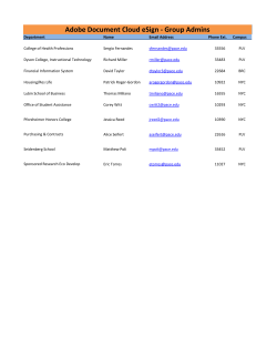Group Admin Contact Information