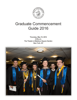 2016 Graduate Commencement Guide
