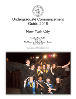 2016 NYC Undergraduate Commencement Guide