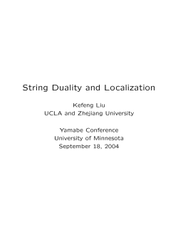 talk at last year s Yamabe Conference