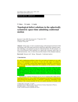 Topological defect solutions in the spherically symmetric space-time admitting conformal motion