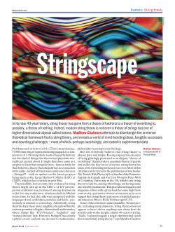 13 page advertising supplement for string theory