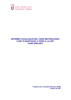 Avaluaci del m tode Bolonya: curs 2006-2007