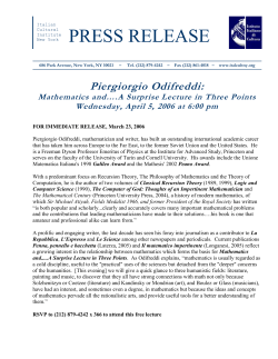 Mathematics and... A Surprise Lecture in Three Points