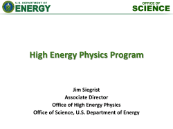 DOE/HEP presentation