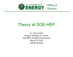 presentation specifically about HEP Theory funding