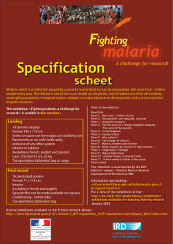 Fighting malaria - Specification- scheet ( PDF , 841 Ko)