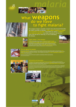 Panel 8 - What weapons do we have to fight malaria? ( PDF , 988 Ko)
