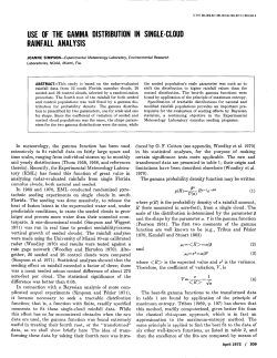 Use of the gamma distribution in single cloud rainfall analysis