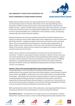 Submission to the North marine region consultation