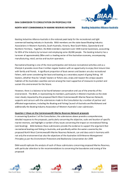 Submission to the North West marine region consultation