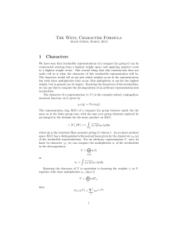 The Weyl Character Formula