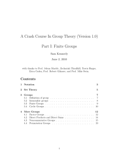 A crash course in group theory