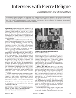 interview with Deligne