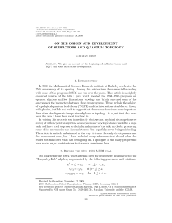 operator algebras and TQFT