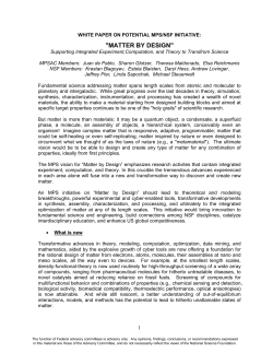 MPSAC Matter by Design White Paper