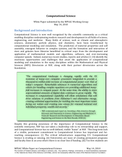 MPSAC Computational Science White Paper