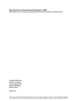 MPSAC Broadening Participation White Paper